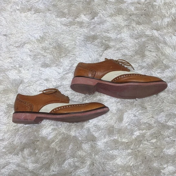 Cole Haan Tan Linen Wingtip Oxfords 12M - Picture 6 of 14